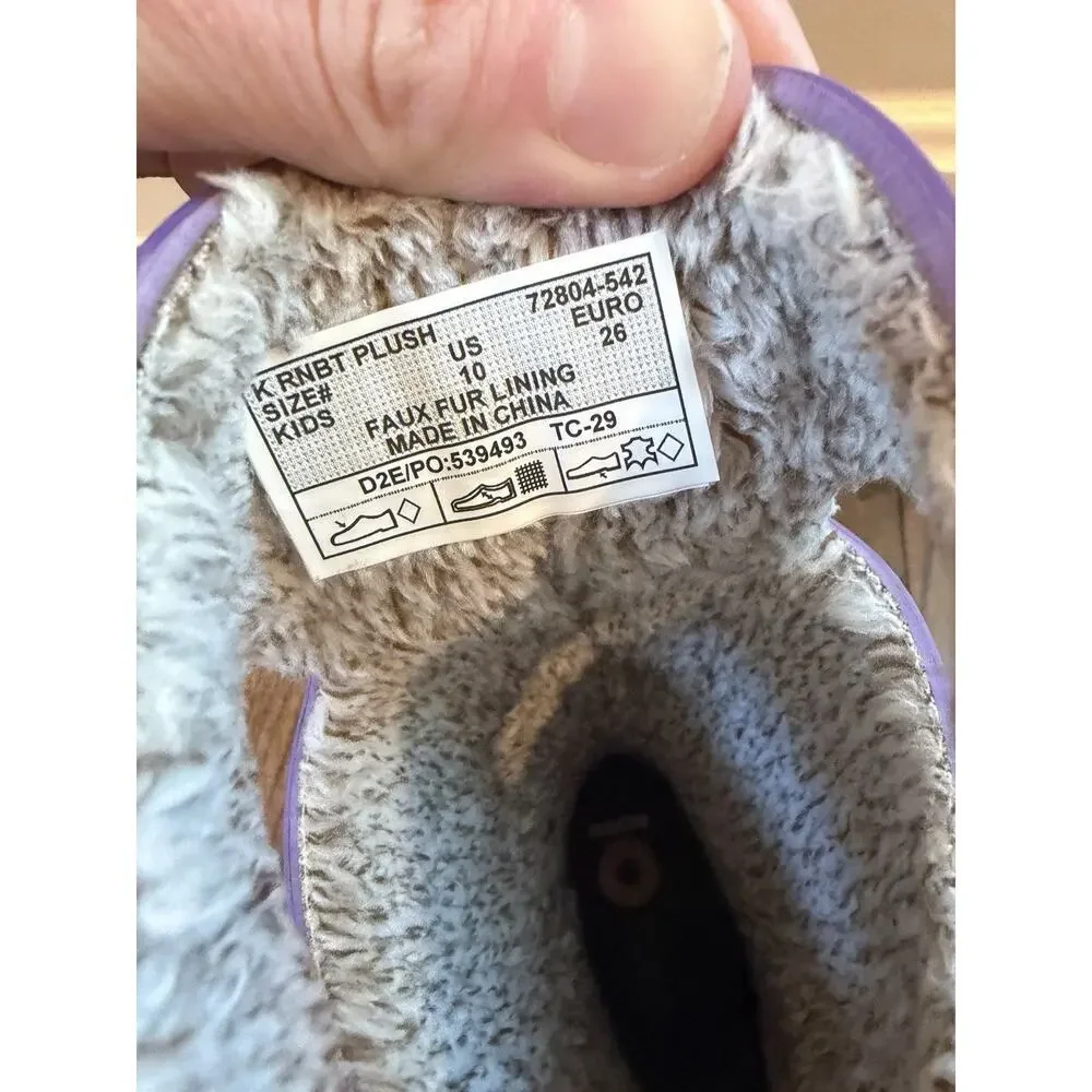 Bogs Kids Rain Boot Plush Waterproof Purple Little Kids Sz 10 Puddle Water Lined